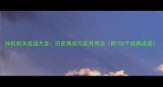 孙权相关成语大全历史典故与实用用法附100个经典成语