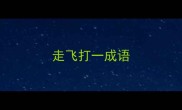 走飞打一成语