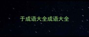 于成语大全成语大全