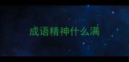 成语精神什么满