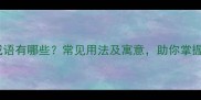 玻的四字成语有哪些常见用法及寓意助你掌握中文精髓