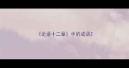 论语十二章中的成语