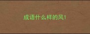 成语什么样的风