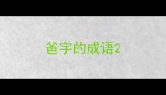 爸字的成语