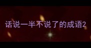 话说一半不说了的成语