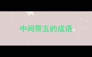中间带五的成语