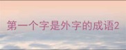 第一个字是外字的成语