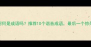 何何何何是成语吗推荐10个谐音成语最后一个惊呆你