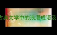 才子佳人中国古典文学中的浪漫成语及其现代爱情启示