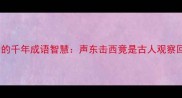 回声现象背后的千年成语智慧声东击西竟是古人观察回声的智慧结晶