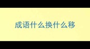 成语什么换什么移