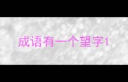 成语有一个望字