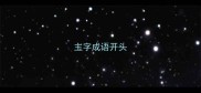 主字成语开头