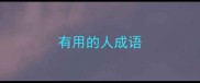 有用的人成语