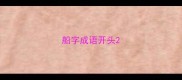 船字成语开头
