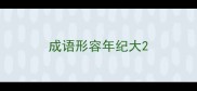 成语形容年纪大