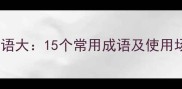 数一数二成语大15个常用成语及使用场景全指南