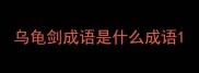 乌龟剑成语是什么成语