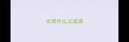 光荣什么义成语