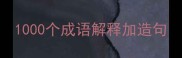 1000个成语解释加造句