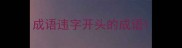 成语违字开头的成语