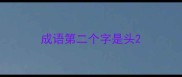 成语第二个字是头