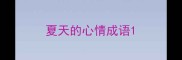 夏天的心情成语
