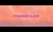 印书成语是什么成语