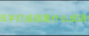 回字打成语是什么成语