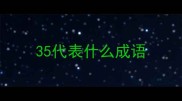 35代表什么成语