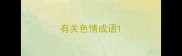 有关色情成语