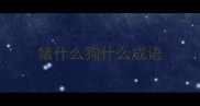 猪什么狗什么成语
