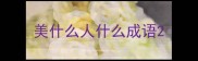 美什么人什么成语