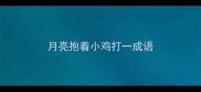 月亮抱着小鸡打一成语