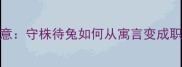 成语故事与寓意守株待兔如何从寓言变成职场生存法则