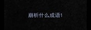 崩析什么成语