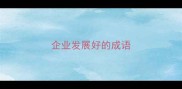 企业发展好的成语