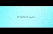 四可以组成什么成语