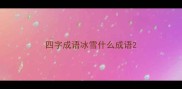 四字成语冰雪什么成语