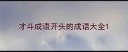 才斗成语开头的成语大全