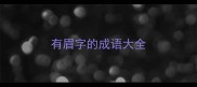 有眉字的成语大全