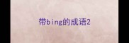 带bing的成语