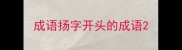 成语扬字开头的成语