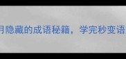 日月日月隐藏的成语秘籍学完秒变语文课代表