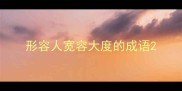 形容人宽容大度的成语