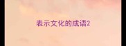 表示文化的成语