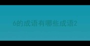 6的成语有哪些成语