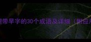 权威整理带早字的30个成语及详细附应用场景