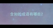 含如的成语有哪些