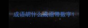 成语胡什么成语带数字